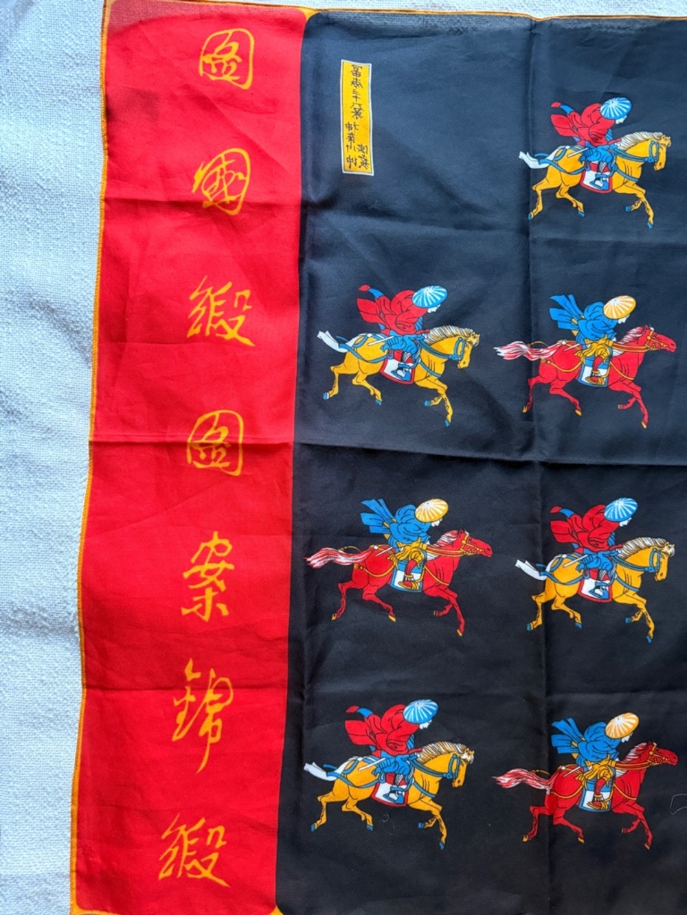 Black & Red Horse Pattern Bold Scarf